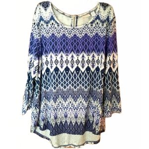 Chico's blue white blouse